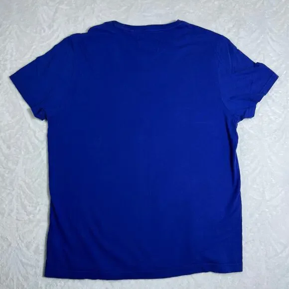 Original Penguin Graphic T-Shirt Blue Short Sleeve Men's L Colorful Logo Cotton - Picture 2 of 7